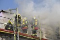 Dachstuhlbrand Koeln Poll Geislarerstr P257